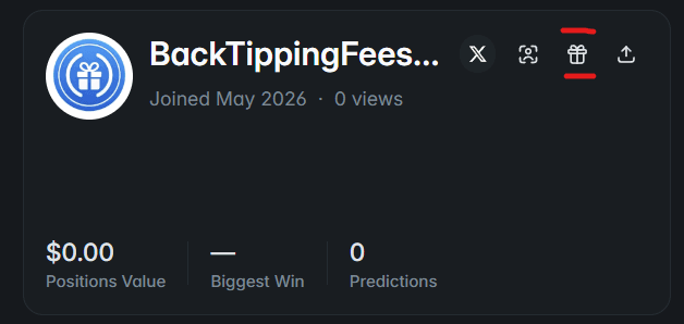 BackTippingFeesBot profile with the tip button highlighted